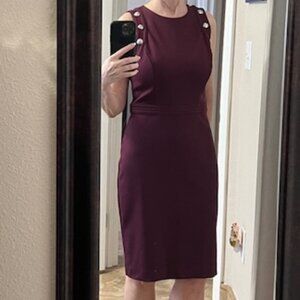 White House Black Market Burgundy Dress ~ Size 4